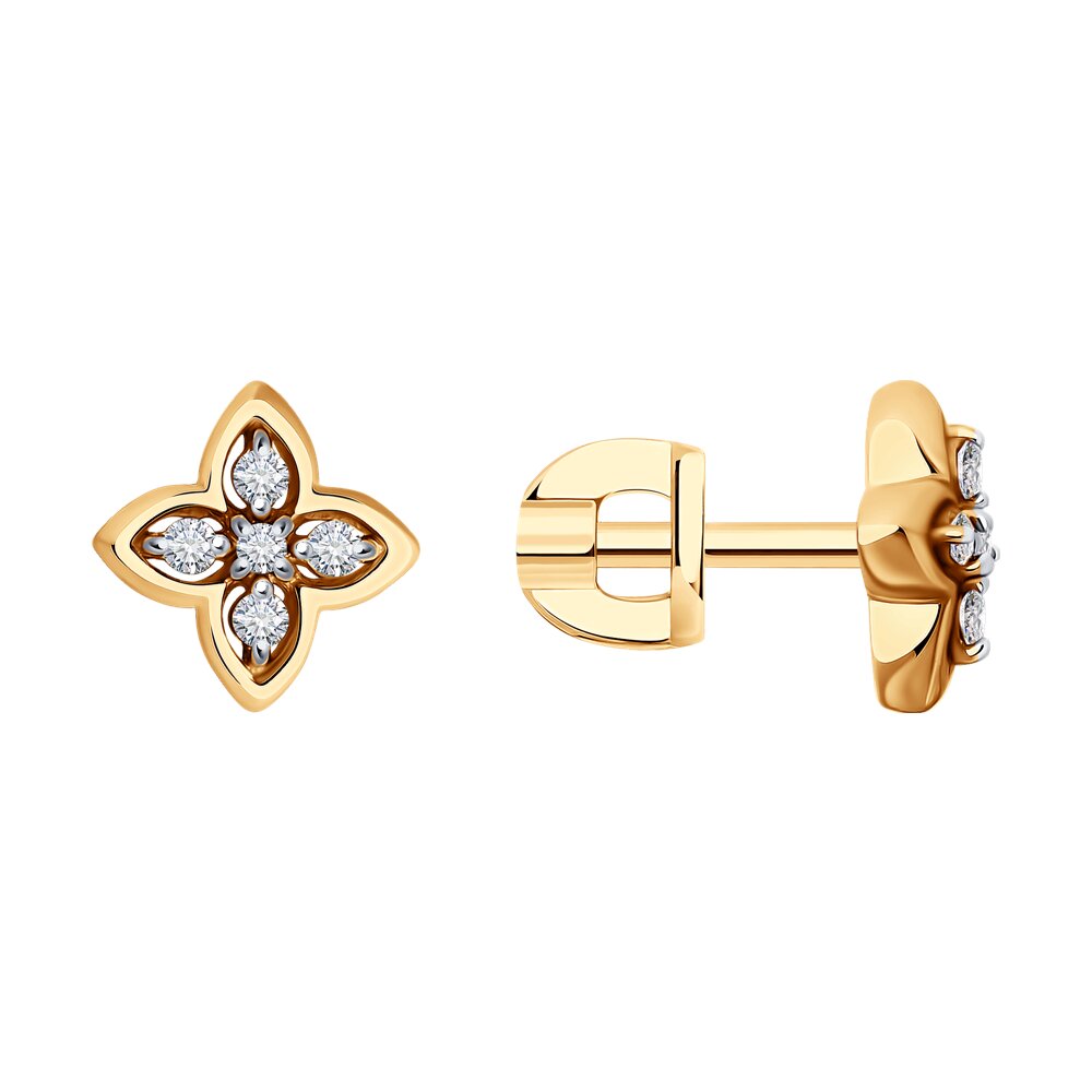 Серьги Au.585 Разм. Вес.1,76 (10 Бр Круг 17 0,074 2/3А)