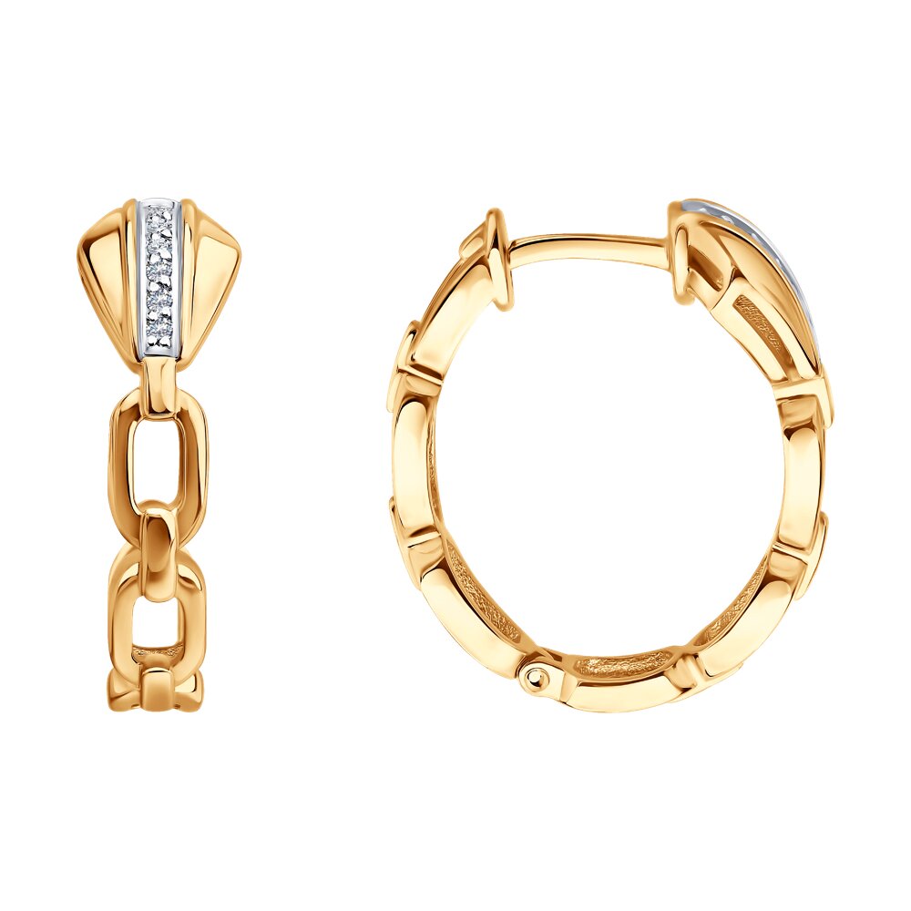Серьги Au.585 Разм. Вес.3,43 (12 Бр Круг 17 0,044 2/3А)