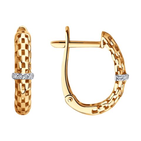 Серьги Au.585 Разм. Вес.3,09 (12 Бр Круг 17 0,033 2/3А)