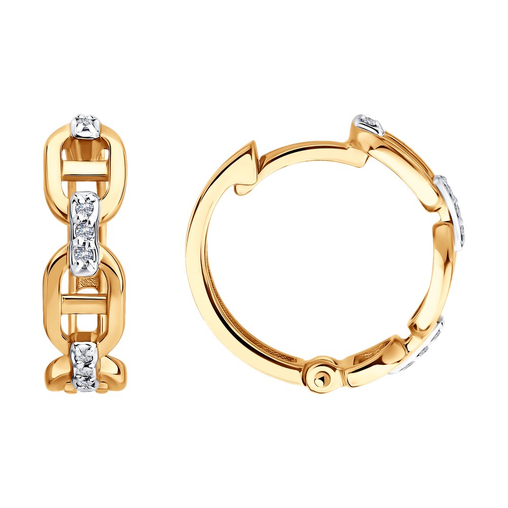Серьги Au.585 Разм. Вес.1,78 (14 Бр Круг 17 0,042 2/3А)