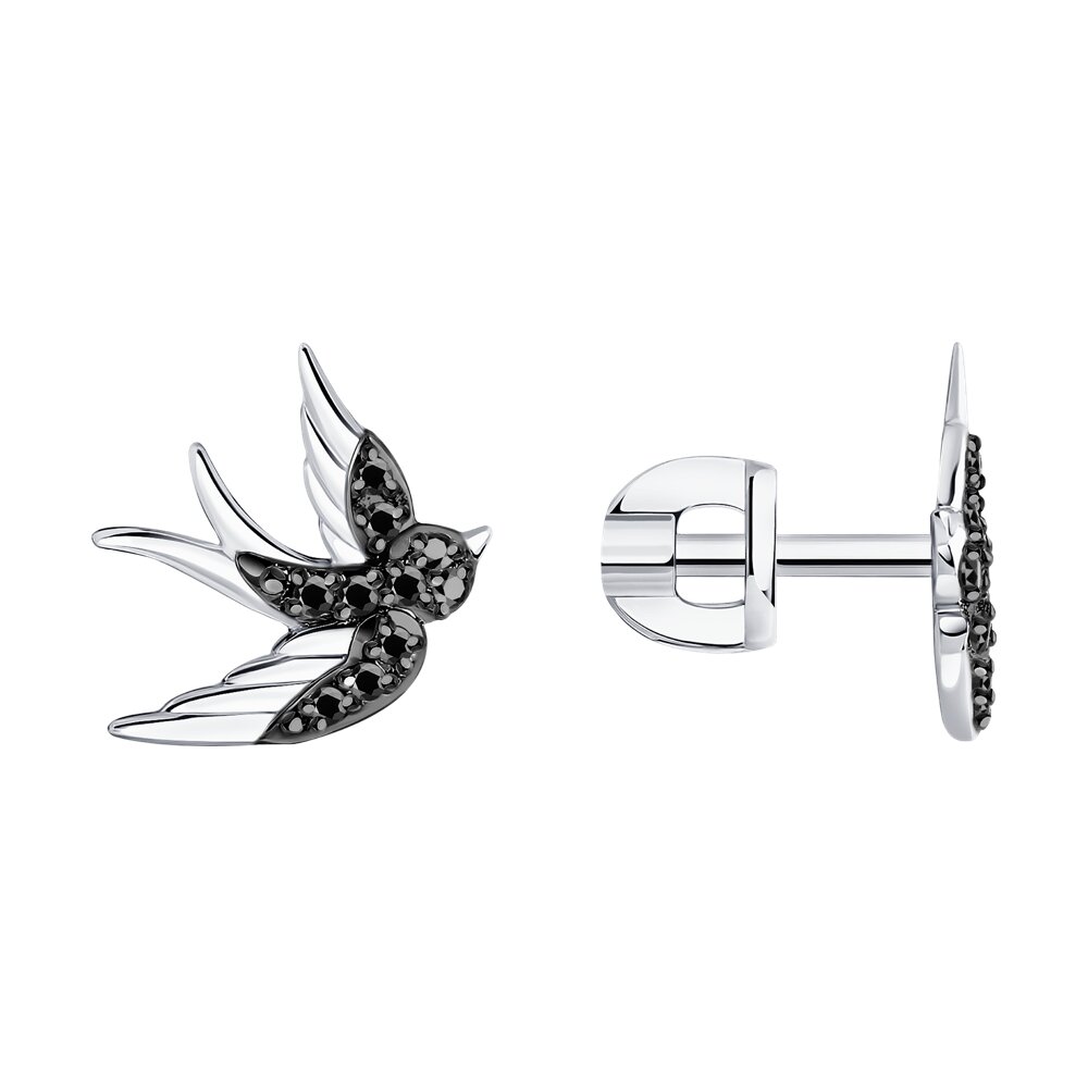 Серьги Au.585 Разм. Вес.1,75 (20 Бр черн. обл. Круг 57 0,085 7/6А)