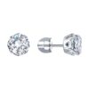 Серьги Ag.925 Разм. Вес.2,31 (2 Фианит бесцветный Круг 7)