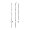 Серьги Ag.925 Разм. Вес.0,93 (2 Фианит бесцветный Круг просверленный 4)