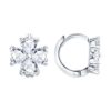 Серьги Ag.925 Разм. Вес.2,41 (8 0,654 Фианит бесцветный Сердце 4*4)