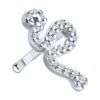 Серьга Ag.925 Разм. Вес.1,21 (24 Фианит бесцветный Круг 1, 1 Фианит бесцветный Круг 1,5)