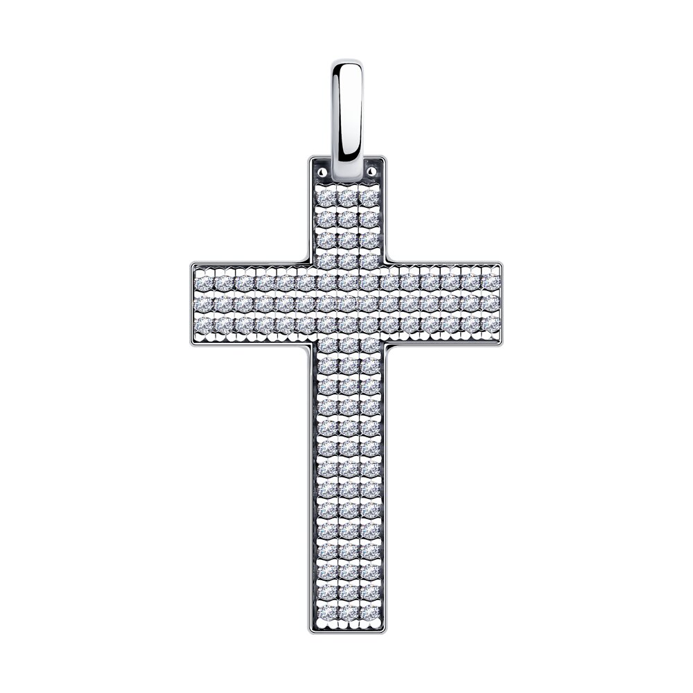 Подвеска Ag.925 Разм. Вес.2,52 (99 Фианит бесцветный Круг 1)